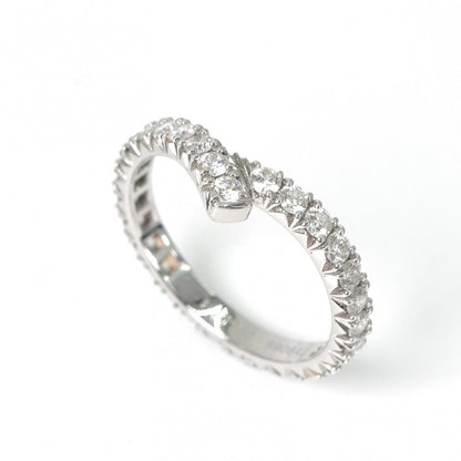 Harry Winston Ribbon Band Ring Diamond Silver Wedding Marriage — view 2