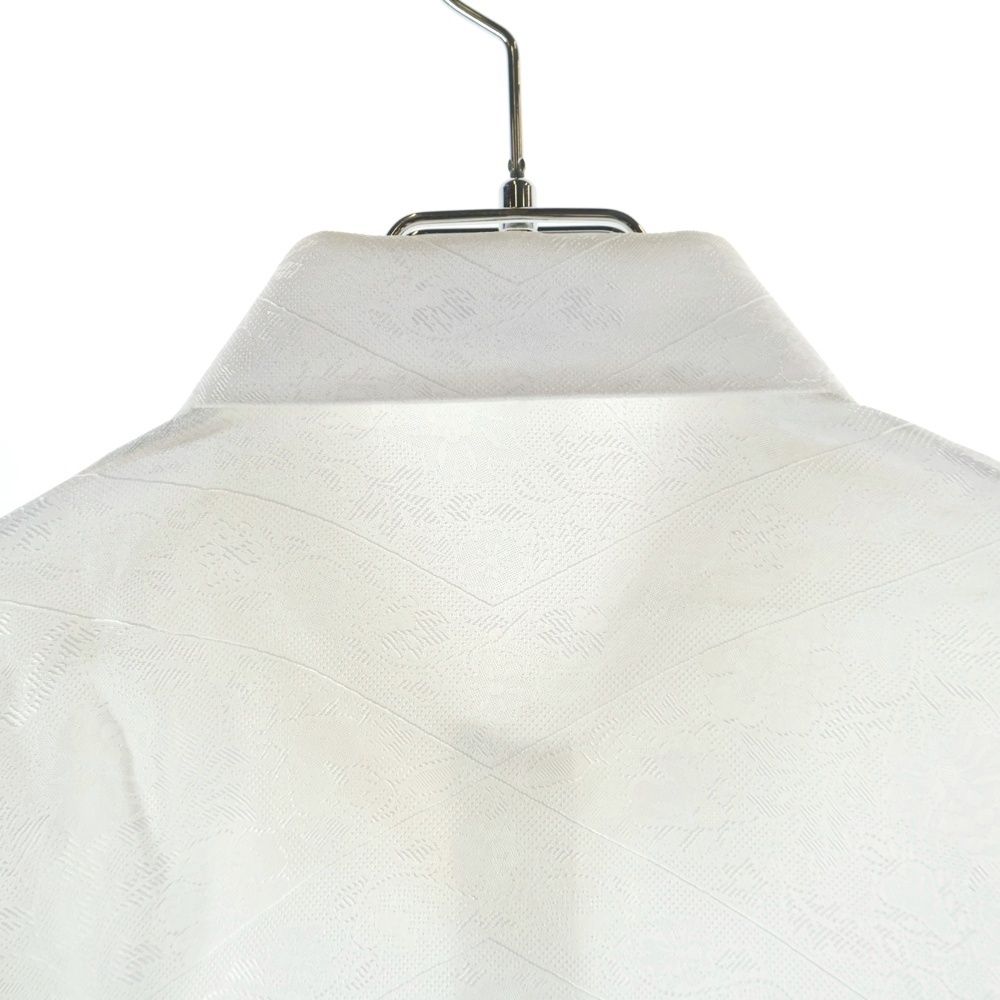 Versace Wing Collar Silk Long Sleeve Shirt White — view 4