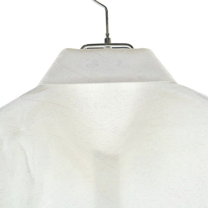 Versace Wing Collar Silk Long Sleeve Shirt White — view 4