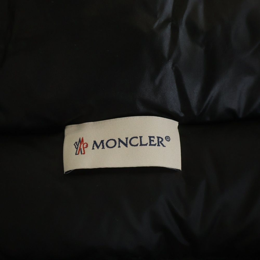 Moncler Patch Logo Knit Cut Replacement Down Jacket Black — view 7