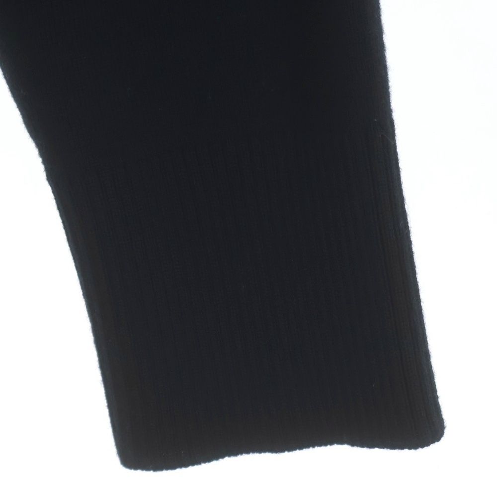 Moncler Patch Logo Knit Cut Replacement Down Jacket Black — view 5