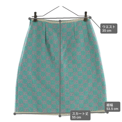 Gucci Skirt GG Jacquard Green Pink Cotton — view 9