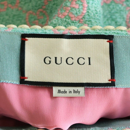 Gucci Skirt GG Jacquard Green Pink Cotton — view 6