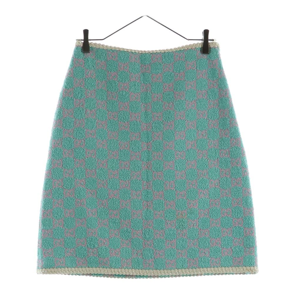Gucci Skirt GG Jacquard Green Pink Cotton