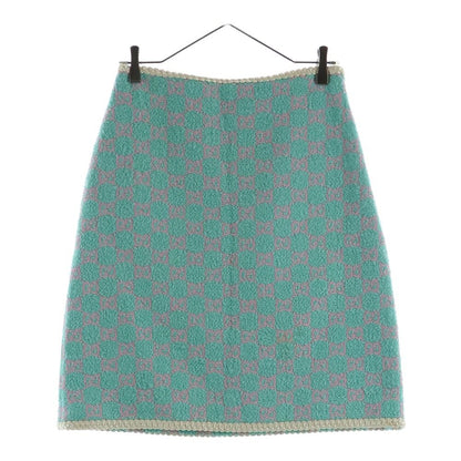 Gucci Skirt GG Jacquard Green Pink Cotton