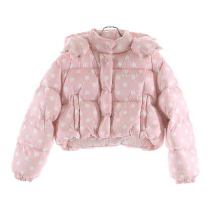 Miu Miu Down Jacket Dot Print Pink