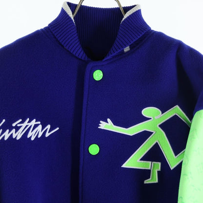 Louis Vuitton Gradient Monogram Stadium Jacket Blue Green Mjy — view 3