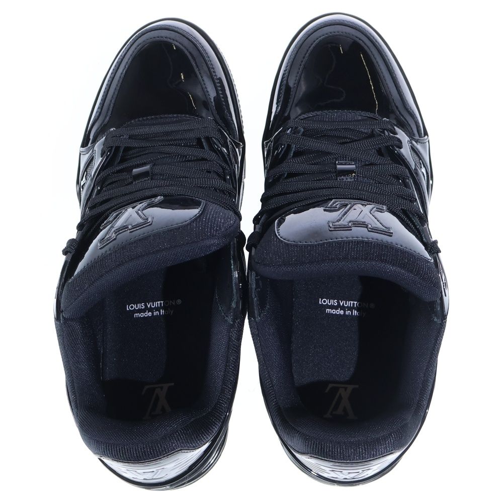 Louis Vuitton LV Trainer Patent Line Low Cut Sneakers Black — view 4