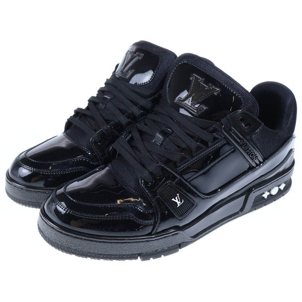 Louis Vuitton LV Trainer Patent Line Low Cut Sneakers Black — view 2