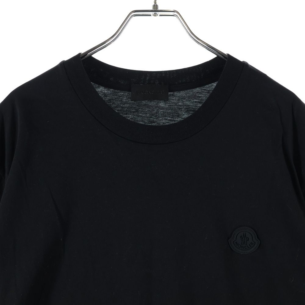 Moncler Back Logo Print Crew Neck Long Sleeve T-Shirt Black — view 3