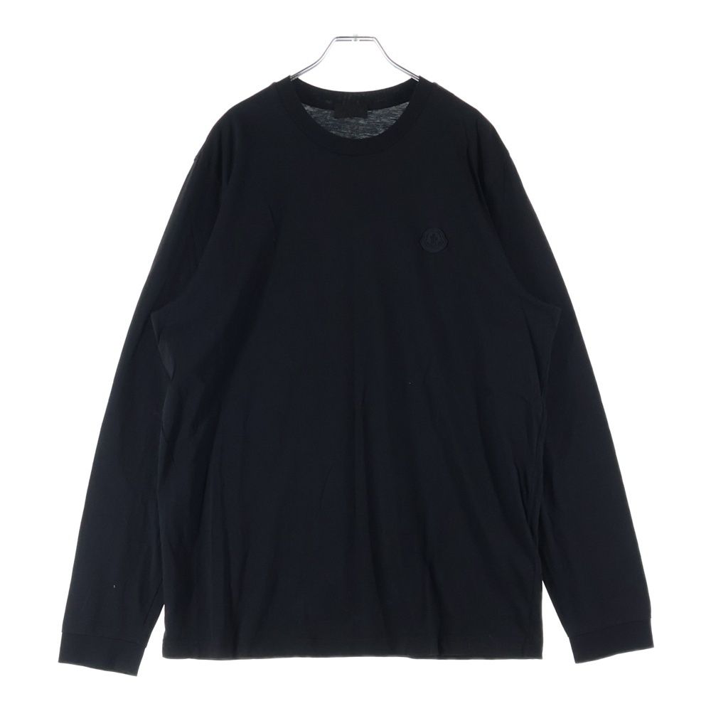 Moncler Back Logo Print Crew Neck Long Sleeve T-Shirt Black — view 2