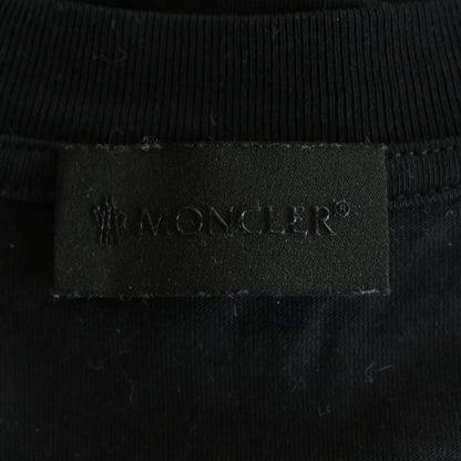 Moncler Back Logo Print Crew Neck Long Sleeve T-Shirt Black — view 7