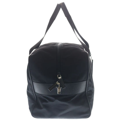 Prada Boston Bag Black Nylon Leather Silver — view 3