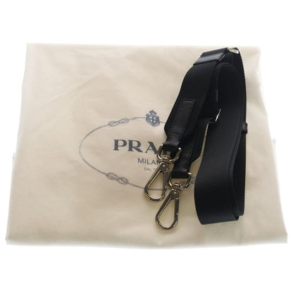 Prada Boston Bag Black Nylon Leather Silver — view 8