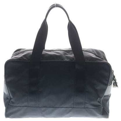Prada Boston Bag Black Nylon Leather Silver — view 2