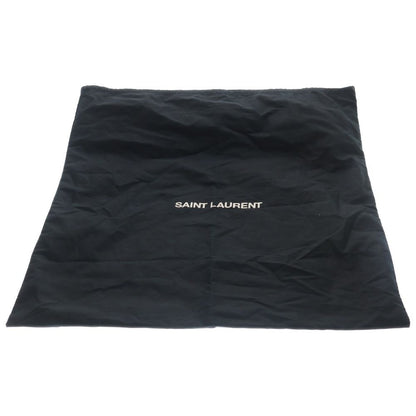 Saint Laurent Paris Rive Goche Tote Beige Black Canvas Leather Silver — view 8