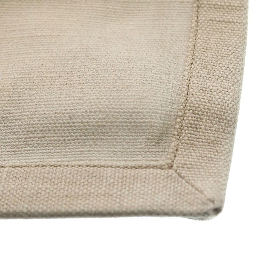 Saint Laurent Paris Rive Goche Tote Beige Black Canvas Leather Silver — view 7