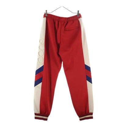Gucci Neoprene Track Webbed Pant Side Logo Pants Red — view 2