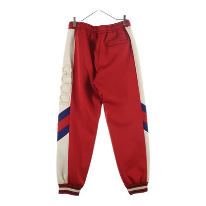 Gucci Neoprene Track Webbed Pant Side Logo Pants Red — view 2