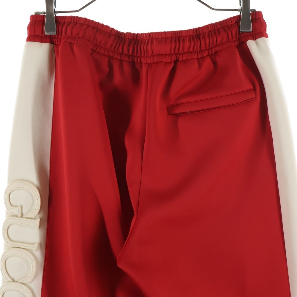 Gucci Neoprene Track Webbed Pant Side Logo Pants Red — view 4