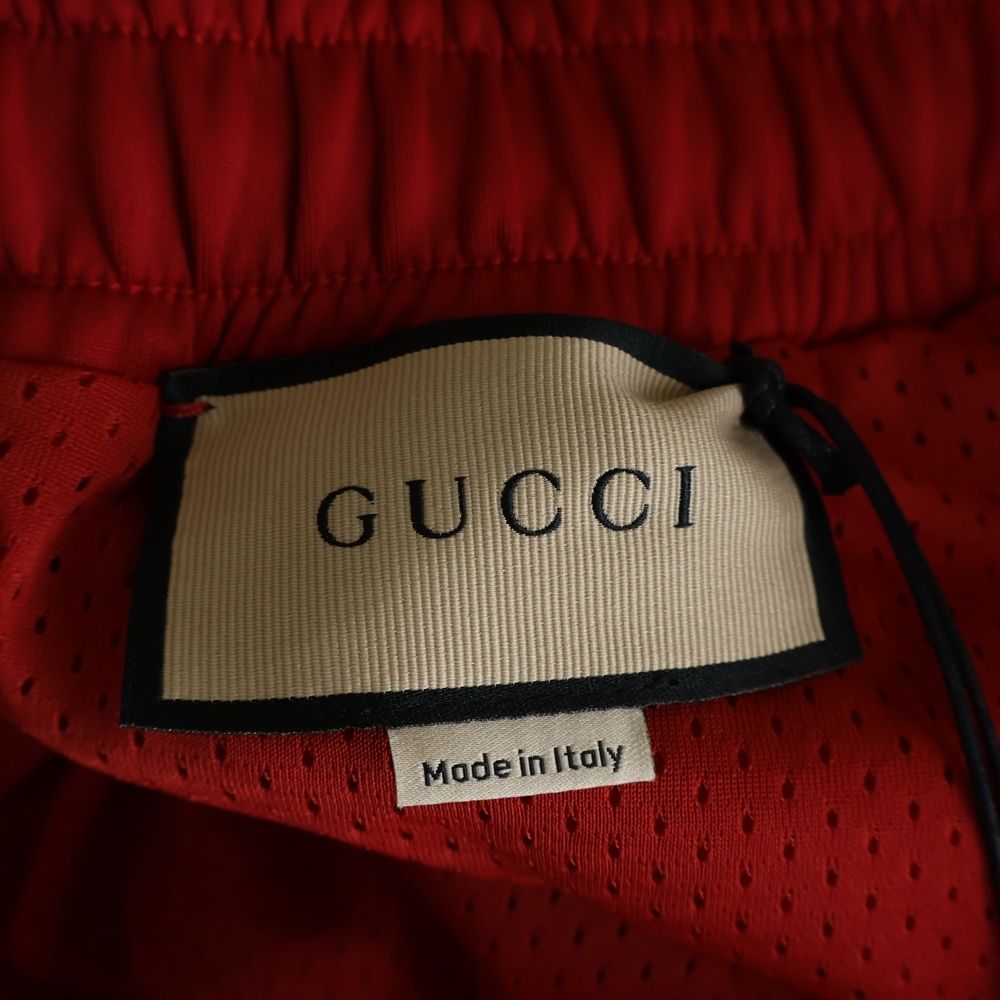 Gucci Neoprene Track Webbed Pant Side Logo Pants Red — view 7