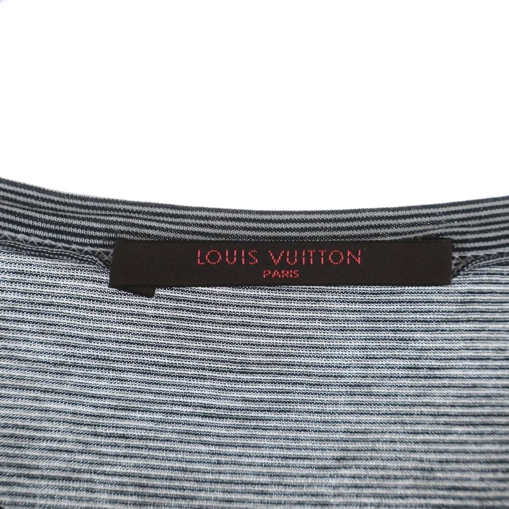 Louis Vuitton Border Pocket Logo Crew Neck T-Shirt Navy — view 6