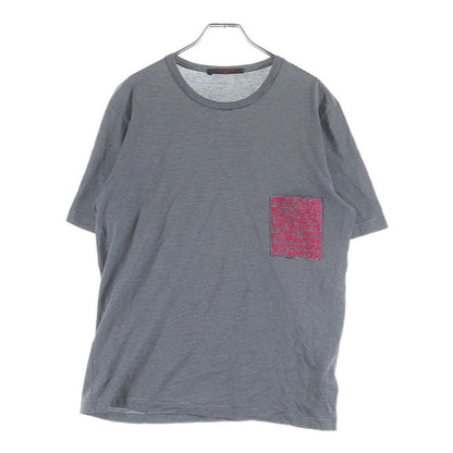 Louis Vuitton Border Pocket Logo Crew Neck T-Shirt Navy