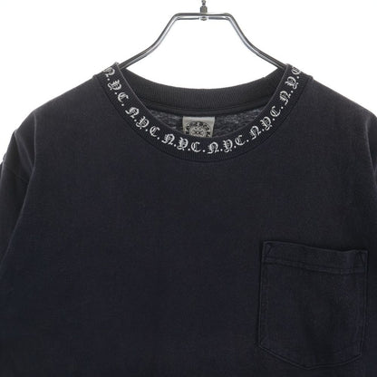 Chrome Hearts Vintage Neck Logo Round Pocket Crew T-Shirt Black — view 3