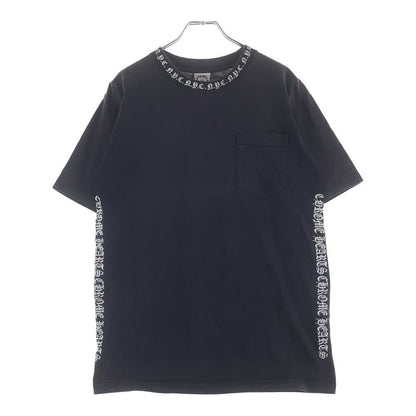 Chrome Hearts Vintage Neck Logo Round Pocket Crew T-Shirt Black