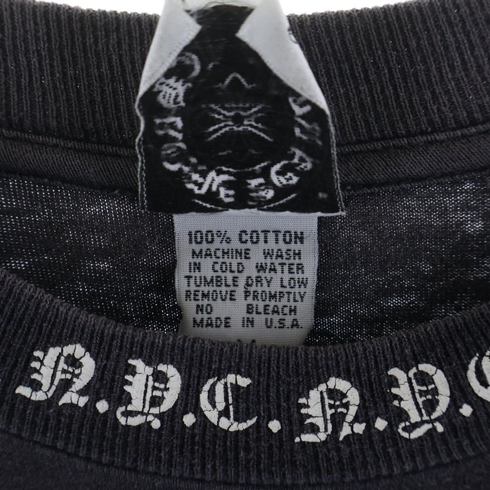Chrome Hearts Vintage Neck Logo Round Pocket Crew T-Shirt Black — view 8