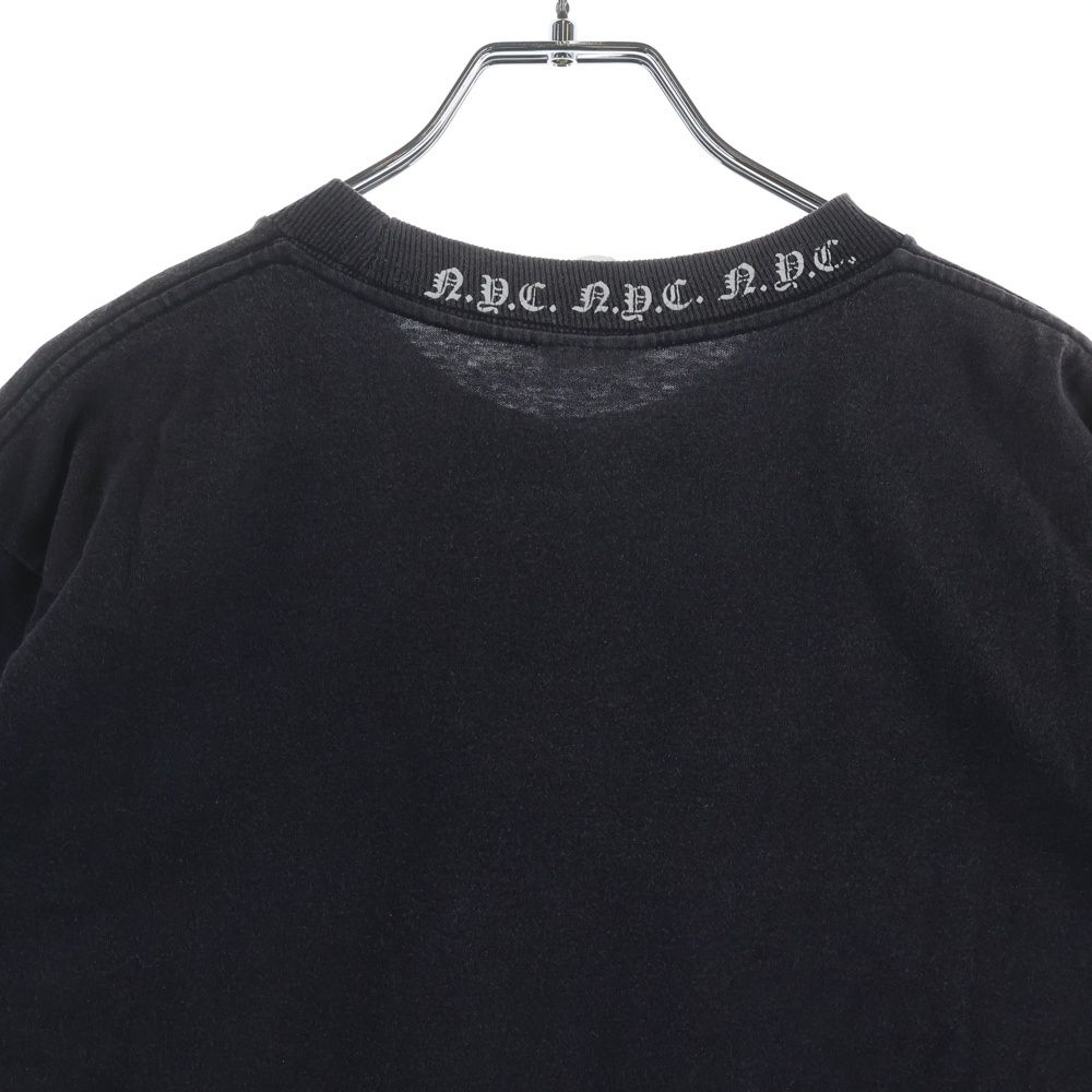 Chrome Hearts Vintage Neck Logo Round Pocket Crew T-Shirt Black — view 4