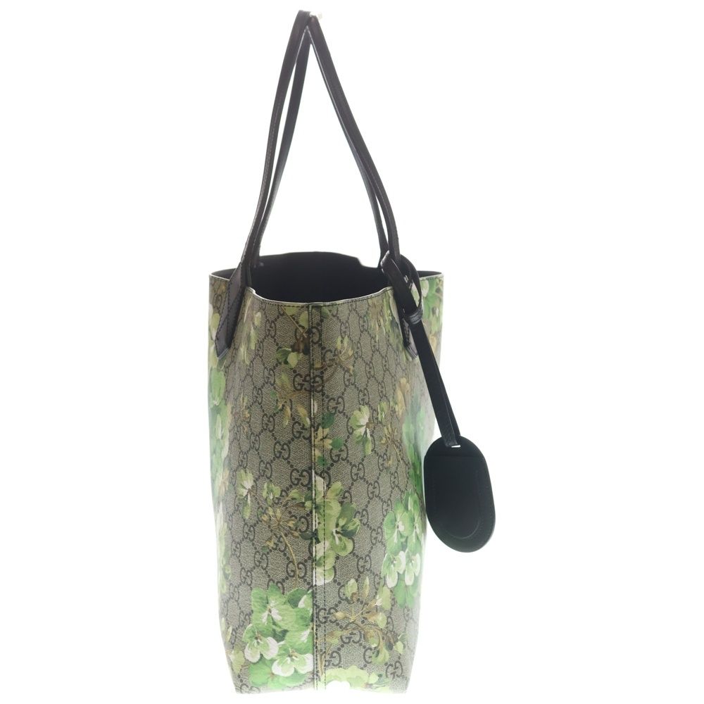 Gucci GG Supreme Reversible Tote Black Beige Green Leather — view 3