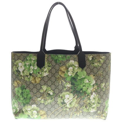 Gucci GG Supreme Reversible Tote Black Beige Green Leather — view 2