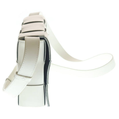 Bottega Veneta Cassette Intrecciato Cross Belt Bag White Leather — view 3