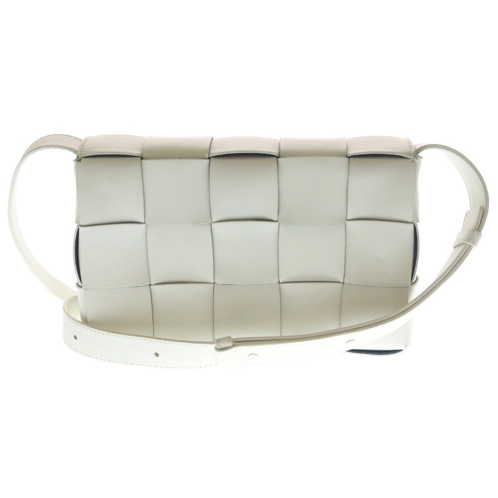 Bottega Veneta Cassette Intrecciato Cross Belt Bag White Leather — view 2