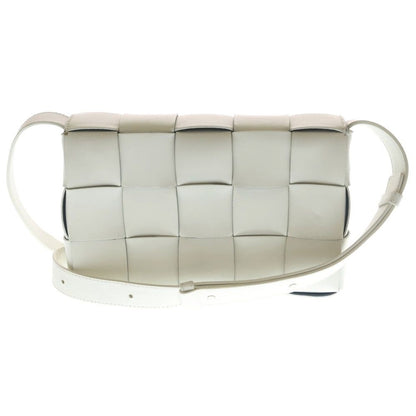 Bottega Veneta Cassette Intrecciato Cross Belt Bag White Leather — view 2