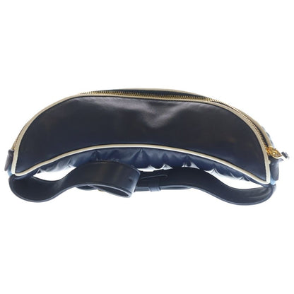 Miu Miu Matelasse Waist Bag Blue Light Leather Gold — view 2