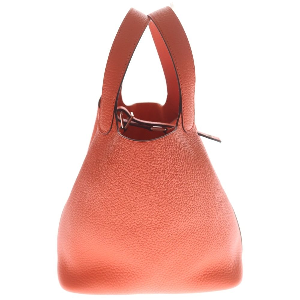 Hermes Picotin Lock PM Taurillon Clemence Rouge Pivoine Handbag Silver Red — view 3