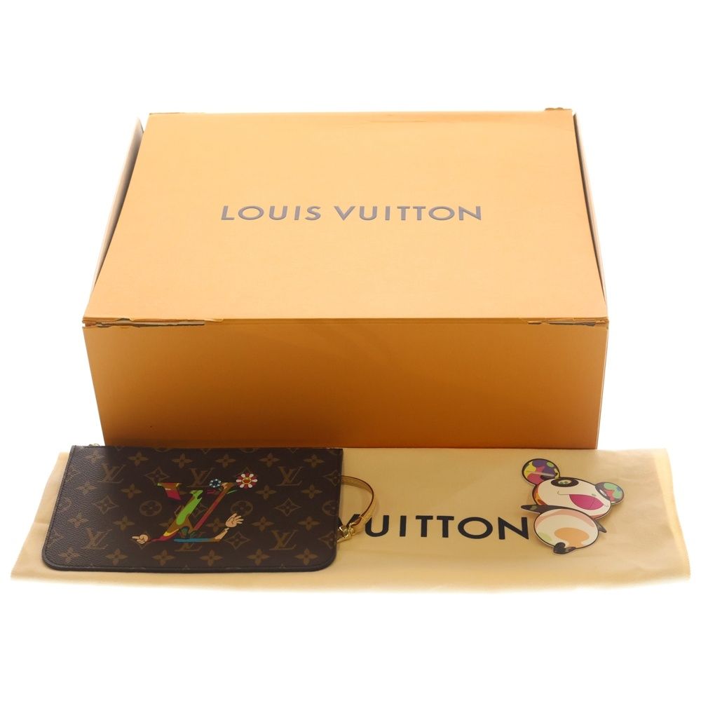 Louis Vuitton TM Monogram Neverfull MM Tote Brown Leather Gold — view 6