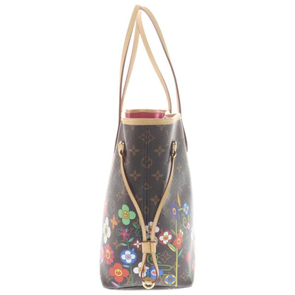 Louis Vuitton TM Monogram Neverfull MM Tote Brown Leather Gold — view 3