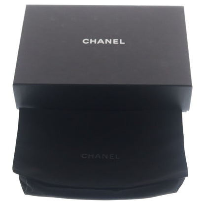 Chanel Quilted Chain Wallet Caviar Leather Shoulder Bag Gold Black Plate — view 6