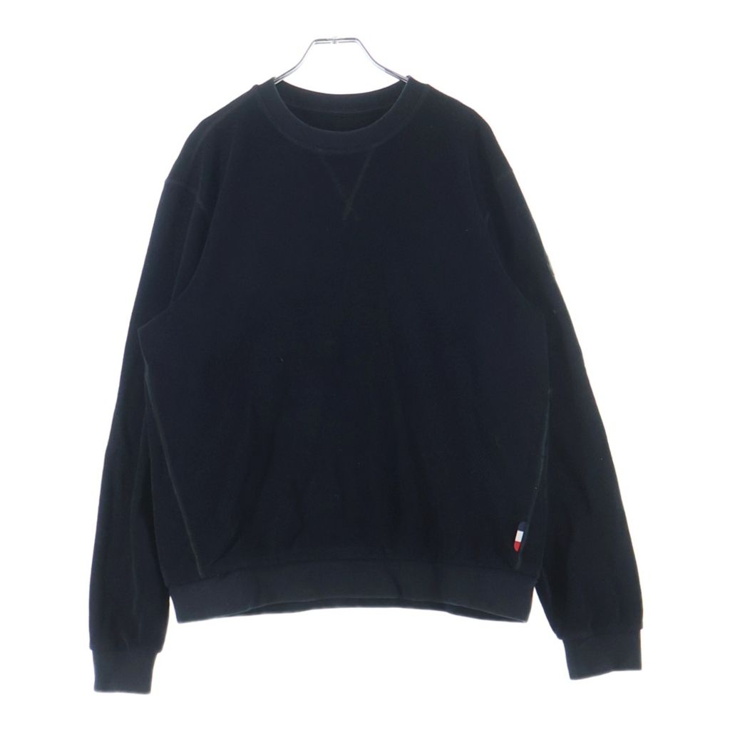 Moncler Maglia Girocollo Sleeve Logo Patch Crew Neck Sweatshirt Black