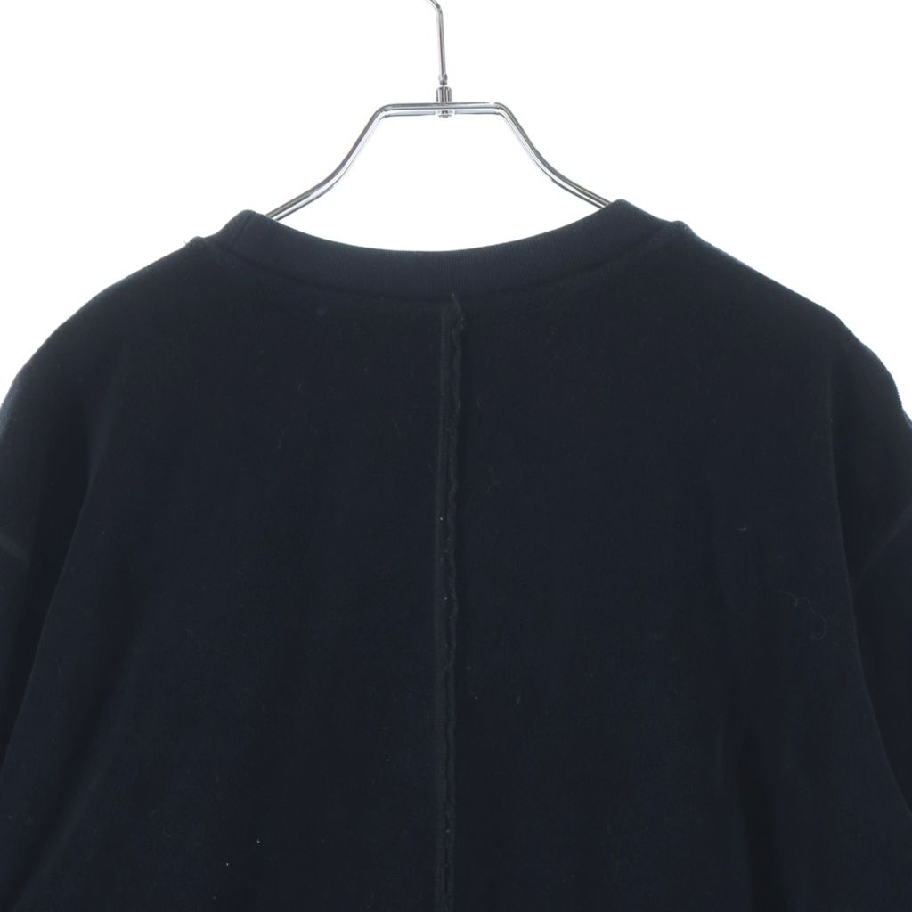 Moncler Maglia Girocollo Sleeve Logo Patch Crew Neck Sweatshirt Black — view 4