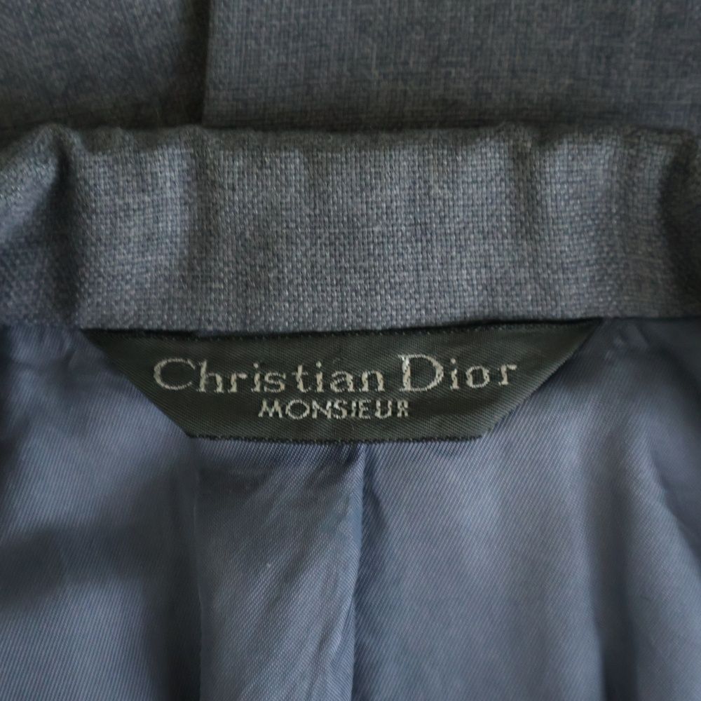 Dior Monsieur CD Logo 2 Button Single Tailored Jacket Gray — view 8