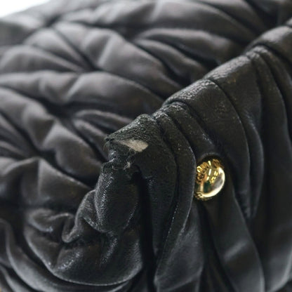 Miu Miu Matelasse 2-Way Leather Shoulder Bag Black — view 7