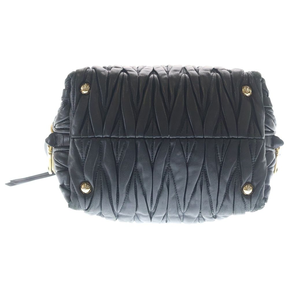 Miu Miu Matelasse 2-Way Leather Shoulder Bag Black — view 5