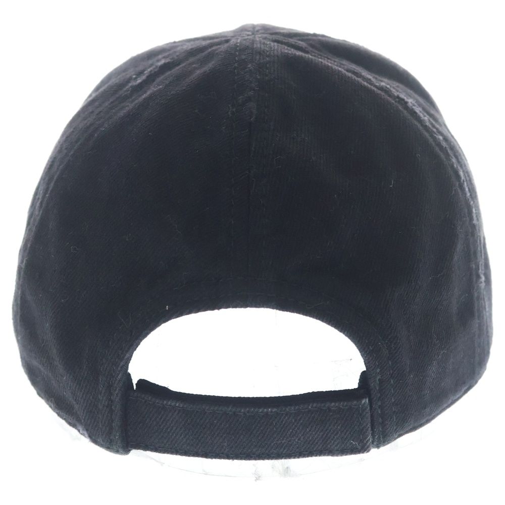 Miu Miu Logo Baseball Denim Cap Black Hat — view 2
