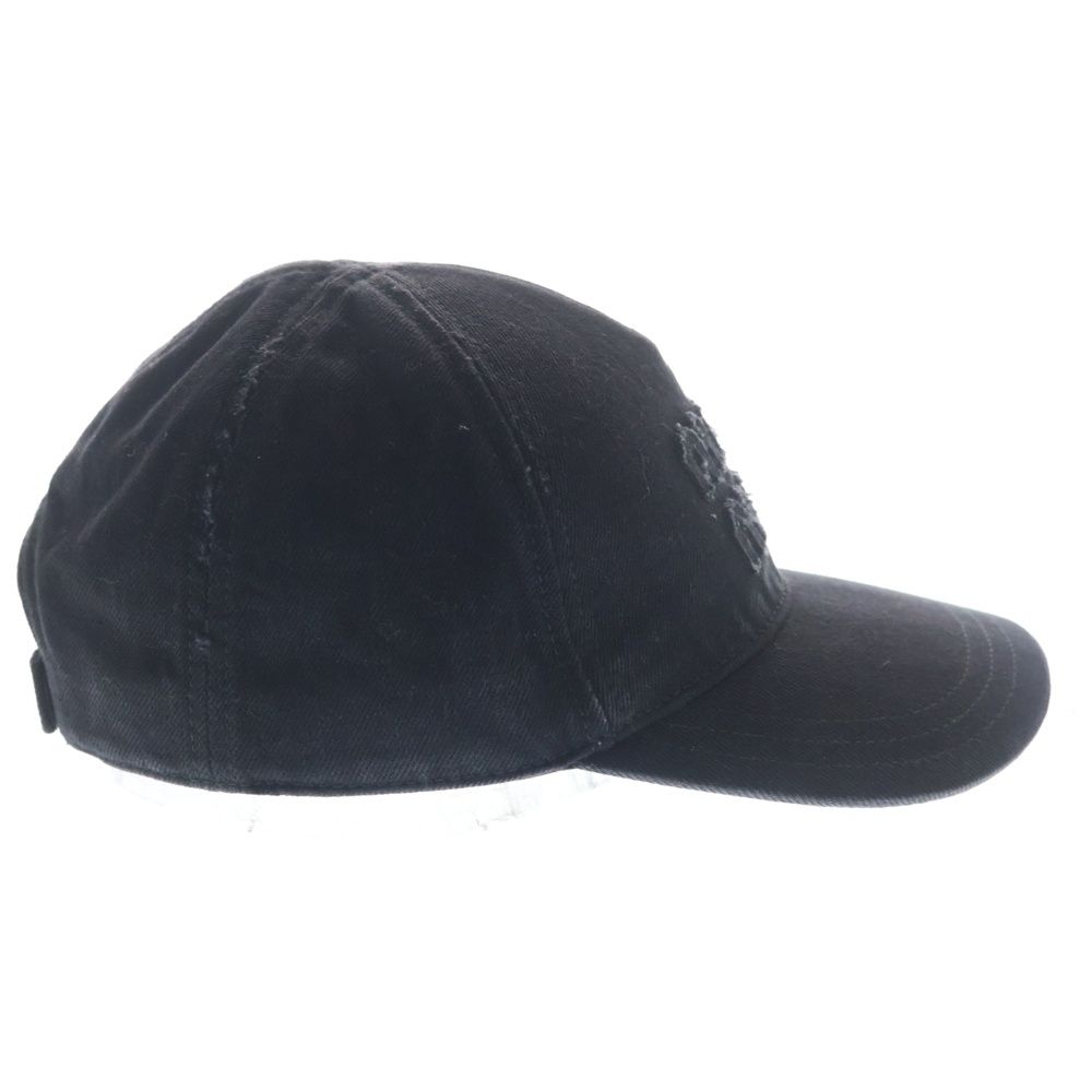 Miu Miu Logo Baseball Denim Cap Black Hat — view 3