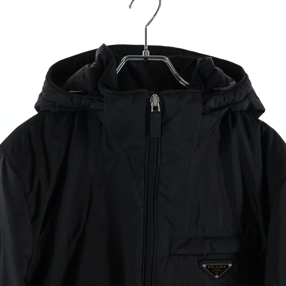 Prada Re-Nylon Puffer Down Jacket Black — view 3
