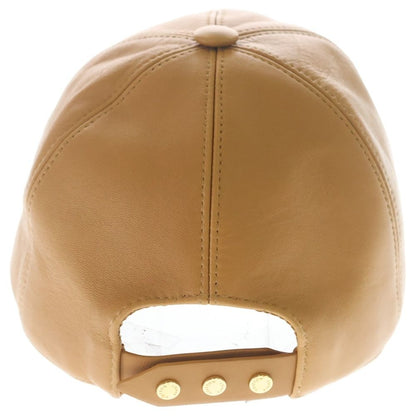 Louis Vuitton Monogram Metal Logo Lambskin Cap Beige Hat — view 2